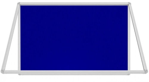 Allboards, Textile blue showcase in aluminium frame - 90x60 cm, SC96FN - Board - Main image