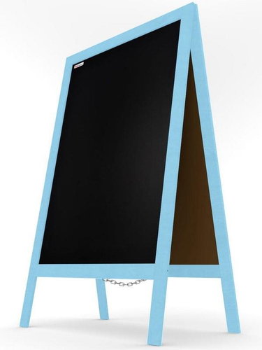 Allboards, Advertising hook blue with chalkboard 118x61 cm, PK96B - Board - Main image