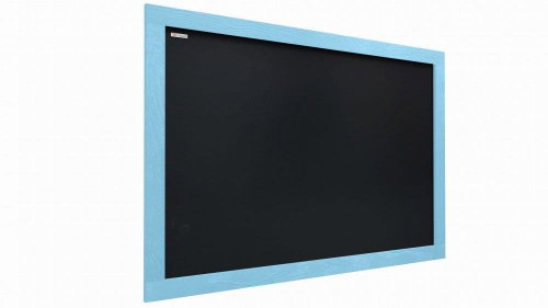 Allboards, Black chalk board in wooden frame 90x60 cm-blue, TB96B - Board - Main image
