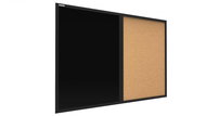 Allboards COMBI black magnetic cork board 60x40 cm black MDF frame, COBKB64MDFBK - Board