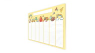 Allboards magnetic metal board with print 60x40cm - yellow timetable, MB64_00019 - Board
