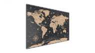 Allboards magnetic frameless metal board with print 60x40cm - world map, MB64_00026 - Board