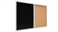 Allboards whiteboard COMBI black magnetic surface + cork 60x40 cm white MDF frame, COBKB64MDFW - Board