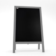 Allboards, advertising hook with chalkboard 100x60 cm - silver, PK75SILVER - Board