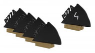 Black chalk double-sided table board - PIZZA set of 4 with stands, KPL-PIZZA4 - Board