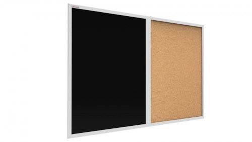 Allboards COMBI black magnetic cork board 90x60 cm white MDF frame, COBKB96MDFW - Board - Main image