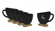 Black chalk double-sided table board - COFFEE set of 4 with stands, KPL-COFFEE4 - Board