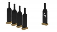 Black chalk double-sided table board - WINE set of 4 with stands, KPL-WINE4 - Board