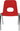 Red, 38 cm - set of 2