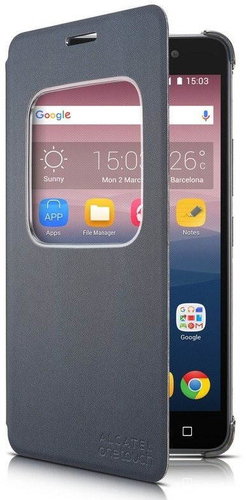 ALCATEL ONETOUCH PIXI 4 (6) Flip Grey - Phone Case - Main image