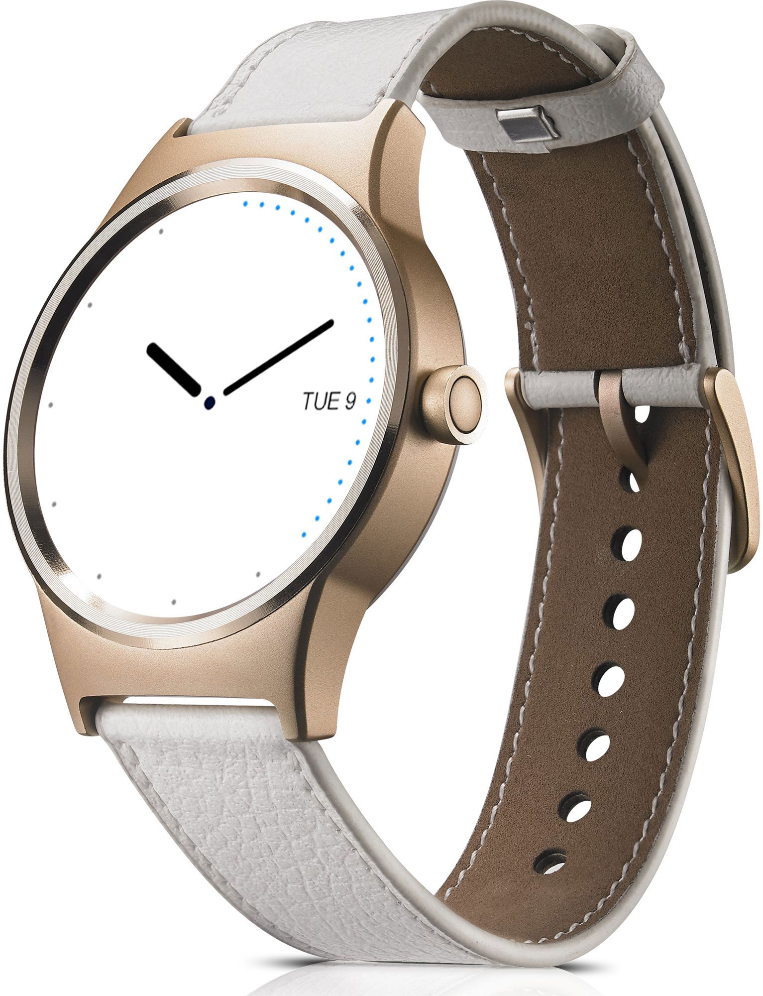 TCL MOVETIME Leather Gold White Smart Watch Alza.cz