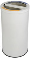 AlDA STREAM DUO waste bin with bag holder 2 × 35 L, Stainless steel white - Rubbish Bin