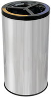 AlDA STREAM TRIO sorted waste bin with bag holder 3 × 25 L, Stainless steel glossy - Rubbish Bin