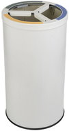 AlDA STREAM TRIO sorted waste bin with bag holder 3 × 25 L, Stainless steel white - Rubbish Bin
