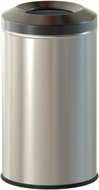 ALDA Fireguard self-extinguishing waste bin 20 L, matt stainless steel - Rubbish Bin
