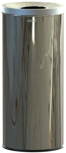 ALDA Waste basket Hotel Comfort 45 L, Stainless steel glossy - Rubbish Bin - Main image