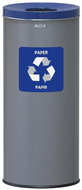 Alda Sorted waste bin Eko 45 l, blue lid - paper, painted steel, grey - Rubbish Bin