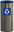 Waste bin Eko 45 l, blue lid - paper, glossy stainless steel