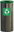 Waste bin Eko 45 l, green lid - glass, glossy stainless steel