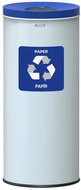 Alda Sorted waste bin Eko Nord 45 l, blue lid - paper, painted steel, white - Rubbish Bin