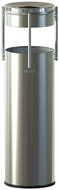 ALDA Outdoor waste bin with ashtray Prestige Pillar 15 L, matt stainless steel - Rubbish Bin