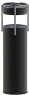 ALDA Outdoor waste bin with ashtray Prestige Pillar 15 L, painted steel, black - Rubbish Bin