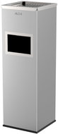 ALDA Outdoor waste bin with ashtray Mirage 22 L, matt stainless steel - Rubbish Bin