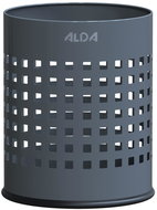 ALDA Waste bin Officer 7 L, perforated, painted steel, grey - Rubbish Bin