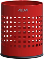 ALDA Waste bin Officer 7 L, perforated, painted steel, red - Rubbish Bin