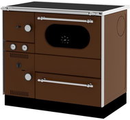 ALFA PLAM Stove ALFA TERM 20*NR*ECO*BR - D, right, brown - Solid Fuel Stove