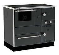 ALFA PLAM Stove ALFA TERM 27*NR*ECO*A - L for TP with heat exchanger, left, anthracite, 150 mm, 27 k - Solid Fuel Stove