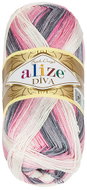 Alize Příze DIVA batik 100 g - 3245 růžová, šedá - Yarn