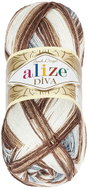 Alize Příze DIVA batik 100 g - 5742 béžová, hnědá, šedá - Yarn