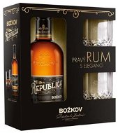 Božkov Republica Exclusive 8Y 0,5l 38 % + 2x sklo GB - Rum