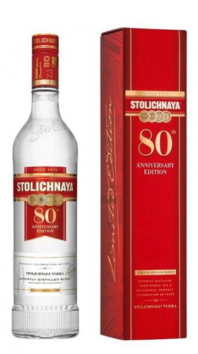 STOLICHNAYA vodka 80th Anniversary Edition 1000ml 40% - Vodka - Main image