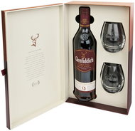 GLENFIDDICH 15yo 700ml 40% + 2x Glass GB - Whisky