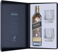 JOHNNIE WALKER Blue Label 60y 700 ml 40% + 2x lGass GB - Whisky