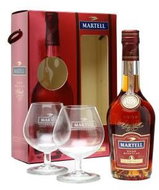 Martell VSOP 0.7l 40% + 2x Glass GB - Cognac