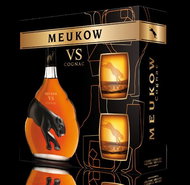 Meukow VS 0.7l 40% + 2x Glass GB - Cognac
