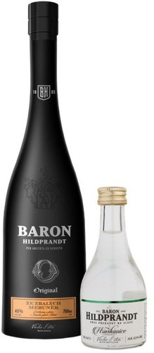 Baron Hildprandt Zralá Meruňka 0,7l 40% + Hruškovice 0,05l 42,5% - Pálenka - Hlavní obrázek