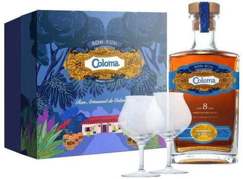 Coloma Hacienda 8 YO + 2× glass 0,7l 40% - Rum - Main image