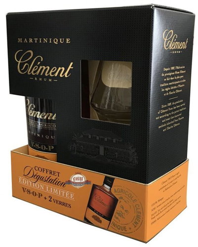Clement Vieux VSOP 4y 0.7l 40% + 2x Glass GB - Rum - Main image