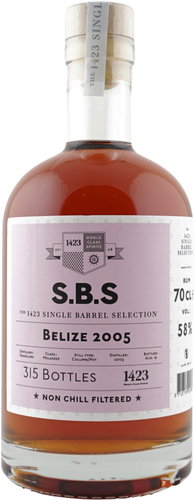 S.B.S Belize 14y 2005 0.7l 58% L.E. / Bottled 2019 - Rum - Main image