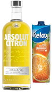 Absolut Citron 1l 40% + Relax orange 1l - Vodka
