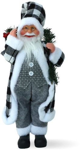 All4Customer Santa Claus silver 60 cm - Christmas Decoration - Main image