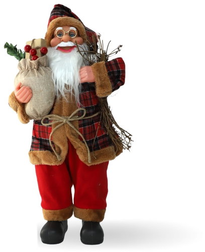 All4Customer Santa Claus rustical red 30 cm - Christmas Decoration - Main image