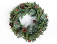 All4Customer Christmas wreath decorated 50 LED 60 cm - Wreath