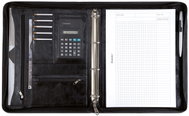 Allasio Massa A4 with calculator and zipper, black - Document Folder