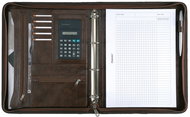 Allasio Massa A4 with calculator and zipper, brown - Document Folder