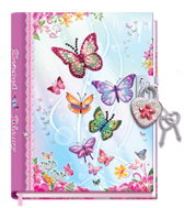 Alltoys Diary with lock Butterflies - Journal